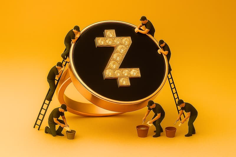Ilustração 3D sobre Zcash